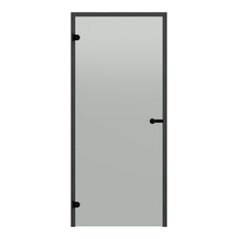 Badstudør Harvia Black Line frostet glass, satin