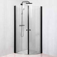 Dusjdører Ariel Black 90 x 190, 2 stk